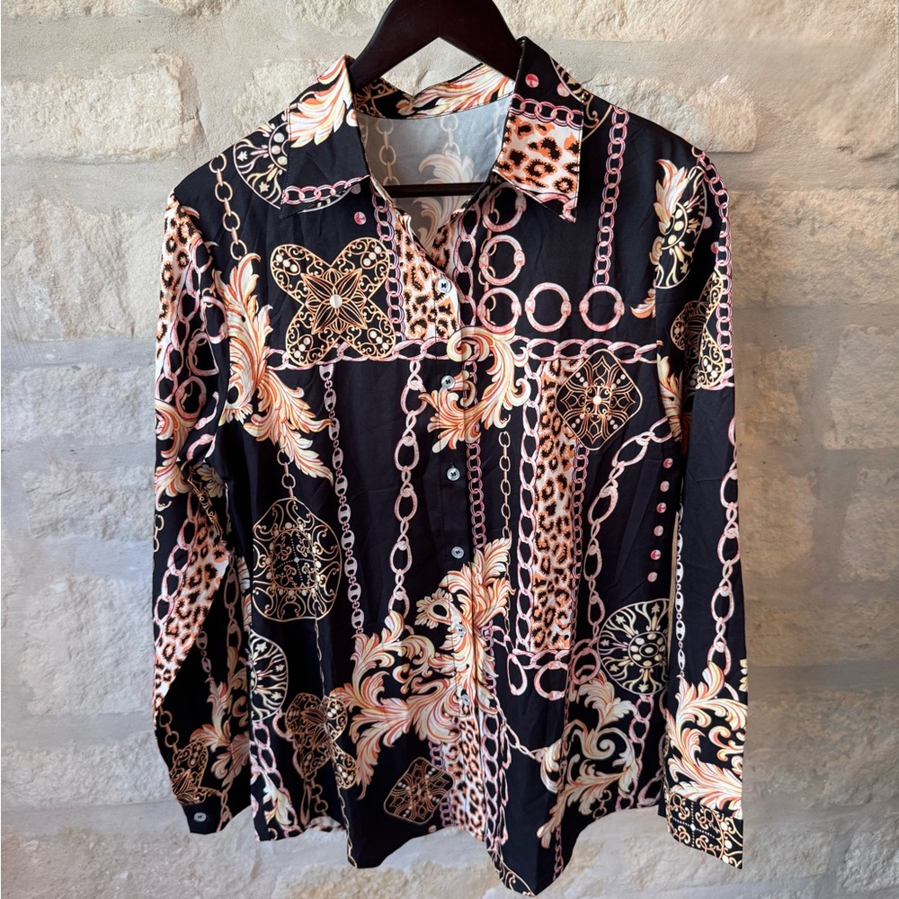 Stylish Black and Gold Women’s Shirt